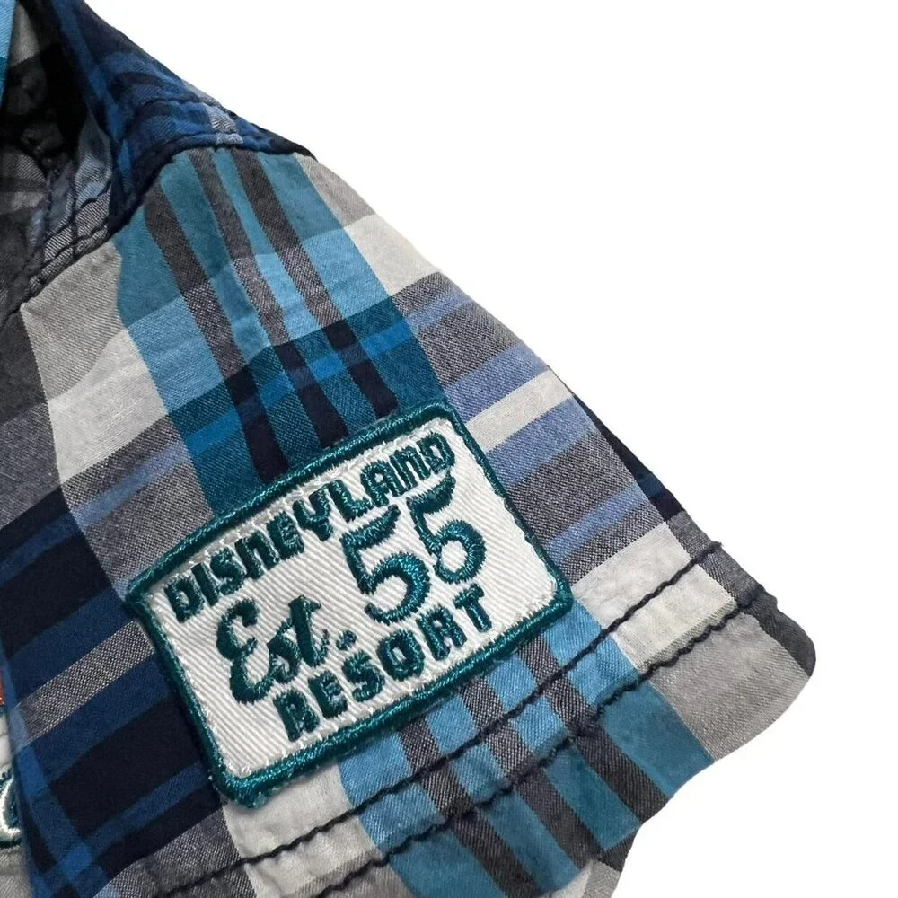 Disney Parks 6m Mickey Mouse Just Chillin' Plaid Romper
